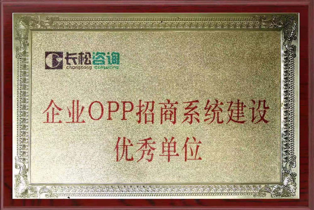 企业OPP招商系统建设优秀单位